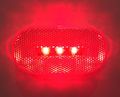 2 Long Haul 4 X2 Oblong Clear Red Led Surface Mount Clearance Marker Lights El-114303cr 