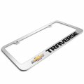Ipick Image For Chevrolet Traverse In 3d Mirror Chrome Metal License Plate Frame