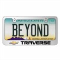 Ipick Image For Chevrolet Traverse In 3d Mirror Chrome Metal License Plate Frame