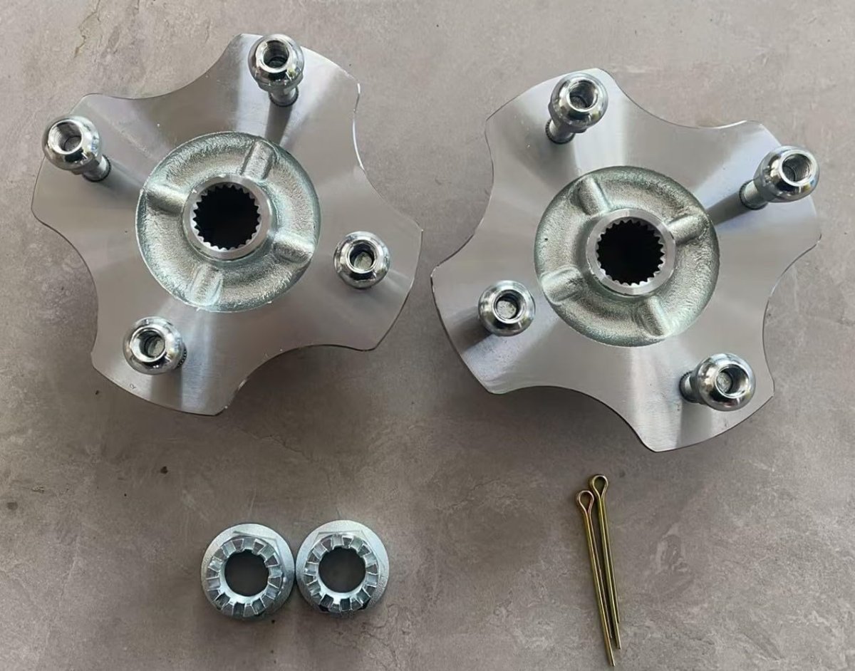 Wantone Racing 2pcs Rear Axle Wheel Hubs With Nuts Replacement For Honda Trx250 Trx250te Trx250tm Recon 250 2x4 1997-2024 Atv