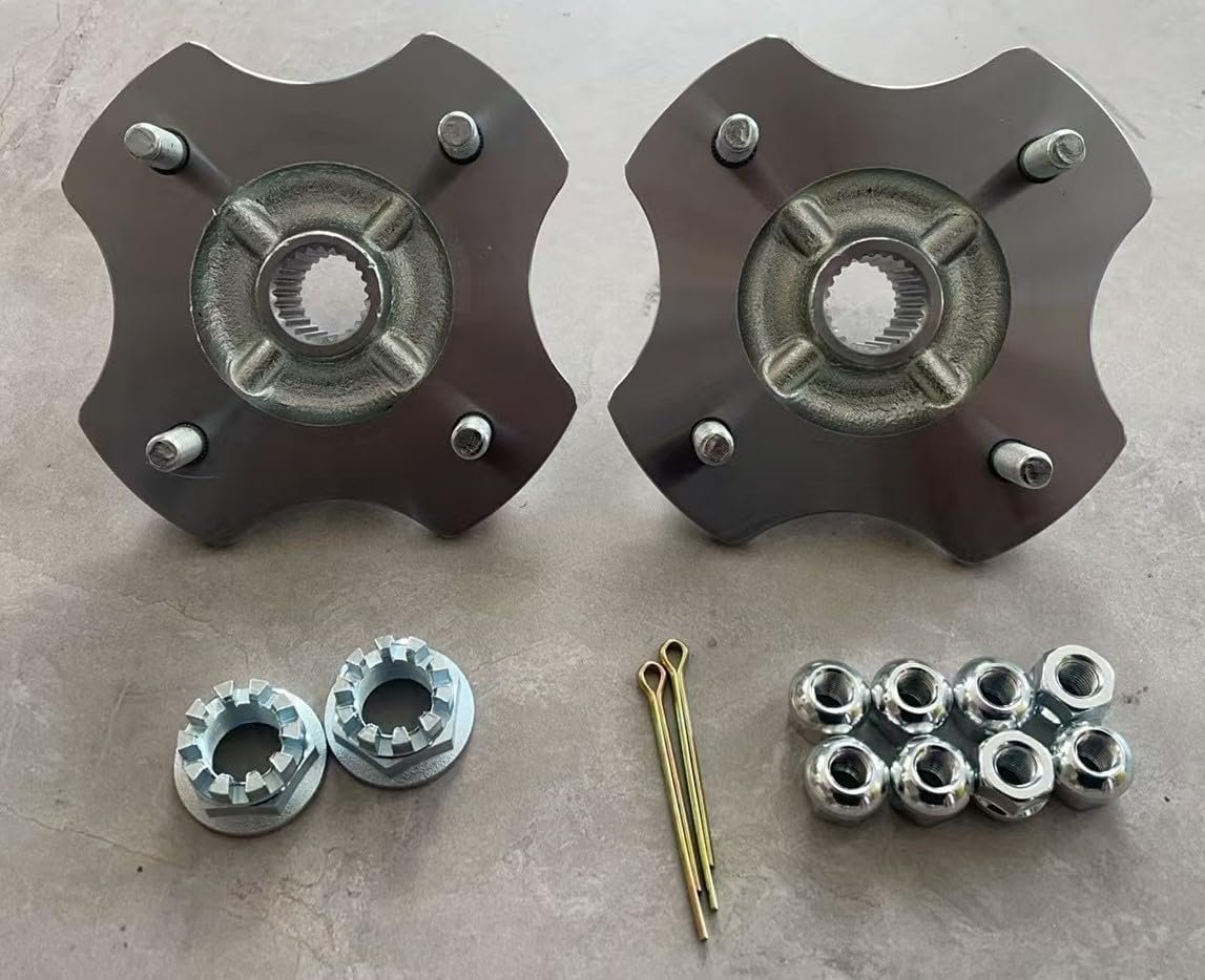 Wantone Racing 2pcs Rear Axle Wheel Hubs With Nuts Replacement For Honda Trx250 Trx250te Trx250tm Recon 250 2x4 1997-2024 Atv