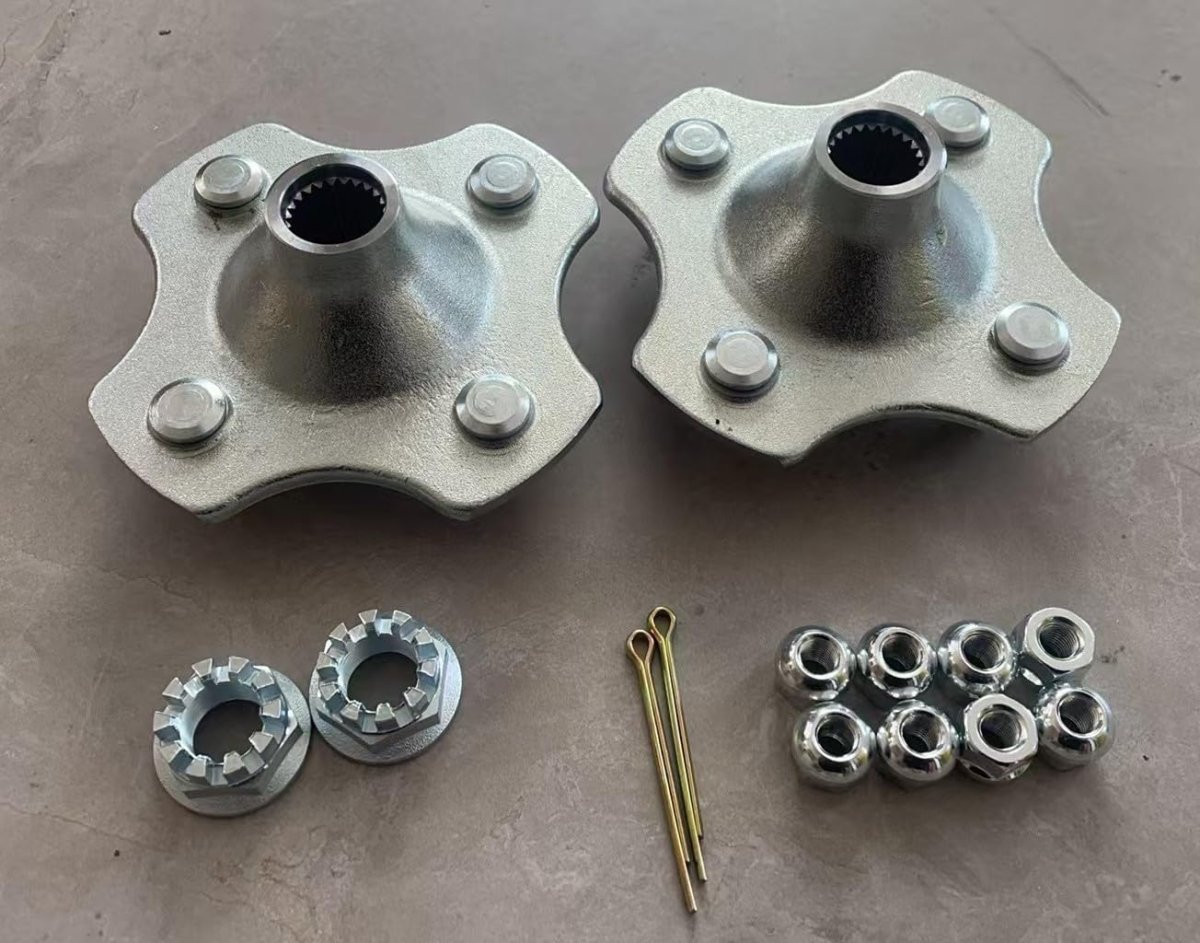 Wantone Racing 2pcs Rear Axle Wheel Hubs With Nuts Replacement For Honda Trx250 Trx250te Trx250tm Recon 250 2x4 1997-2024 Atv