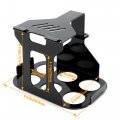 Kuafu Battery Box Tray Hold Truck Mount Holder Compatible With Optima Group 34 78 Bracket Black