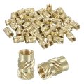 Knurled Insert Nuts 50pcs M4 X 8mm L 5mm Od 3d Printing Brass Female Threadeds Heat Set Insert Embedment 