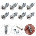 Balacoo 30 Pcs Metal Hollow Door Anchor Screw It Again Wood Lug Nut Jack Tool Wall Fasteners T-slot Nuts T Slot Bolts Mechanic