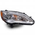 Headlightsdepot Chrome Housing Halogen Projector Headlight For Chrysler 200 2011-2014 Sedan Convertible Includes Right 