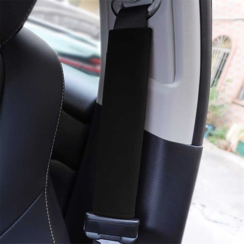 Samyard Car Seat Belt Pads Auto Seatbelt Covers Comfortable Suede Shoulder Soft Safety Hardness Black