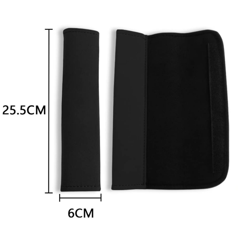 Samyard Car Seat Belt Pads Auto Seatbelt Covers Comfortable Suede Shoulder Soft Safety Hardness Black