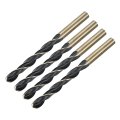 4pcs Straight Shank Twist Drill Bits 7 5mm Gold Titanium Black Nitride Coated High Speed Steel Hss 4341 With For Stainless 