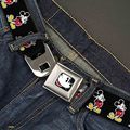 Buckle Down Big Girls Classic Mickey Mouse Pose Black Seatbelt Belt Multi Regular 