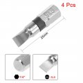 Uxcell 4pcs 25mm Long 1 4 Hex Shank Sl5 Slot High Quantity Screwdriver Bits S2 Alloy Steel