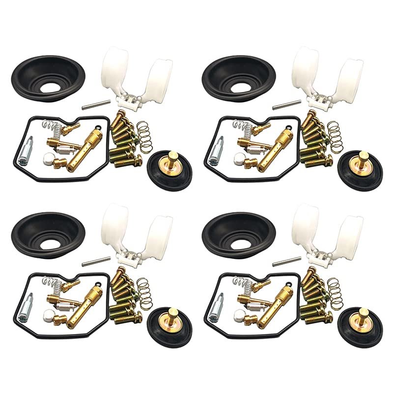 Letaosk 4sets Carburetor Repair Kit Diaphragm Float Replacement Compatible For Kawasaki Kl650 Klr650 1987-2005