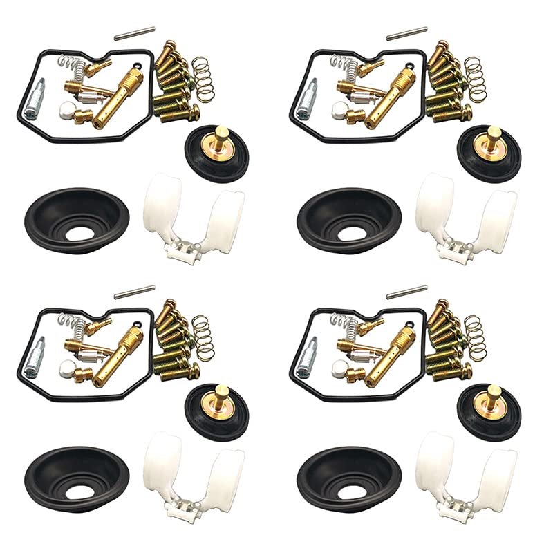 Letaosk 4sets Carburetor Repair Kit Diaphragm Float Replacement Compatible For Kawasaki Kl650 Klr650 1987-2005