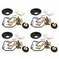 Letaosk 4sets Carburetor Repair Kit Diaphragm Float Replacement Compatible For Kawasaki Kl650 Klr650 1987-2005