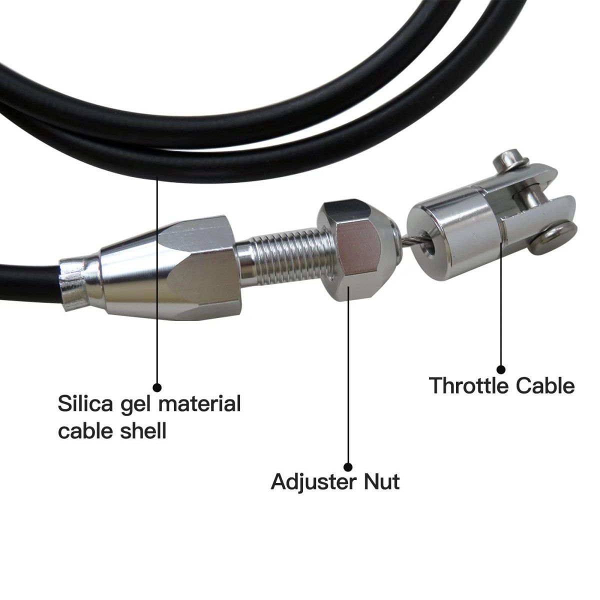 2024 Version 36 Inch Stainless Steel Throttle Gas Cable For 97-07 Chevrolet Chevy Ls1 Engine 4 8l 5 3l 7l 6 0l