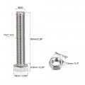 Uxcell M10 X 60mm Hex Head Screws Bolts Nuts Flat Lock Washers Kits 304 Stainless Steel Fully Thread Hexagon 6 Sets