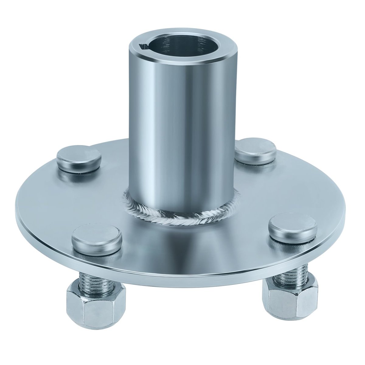 4 In X Axle Hub Set For Go Kart Quad Atv Trike With 8 Front Rear Wheel 1 Keyway Slot High Strength 45 Steel Lug Kit