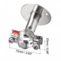 Uxcell Wall Mount Ceiling Pipe Support 304 Stainless Steel Adjustable Strap Clamp For 32-34mm 2pcs