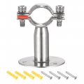 Uxcell Wall Mount Ceiling Pipe Support 304 Stainless Steel Adjustable Strap Clamp For 32-34mm 2pcs