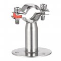 Uxcell Wall Mount Ceiling Pipe Support 304 Stainless Steel Adjustable Strap Clamp For 32-34mm 2pcs