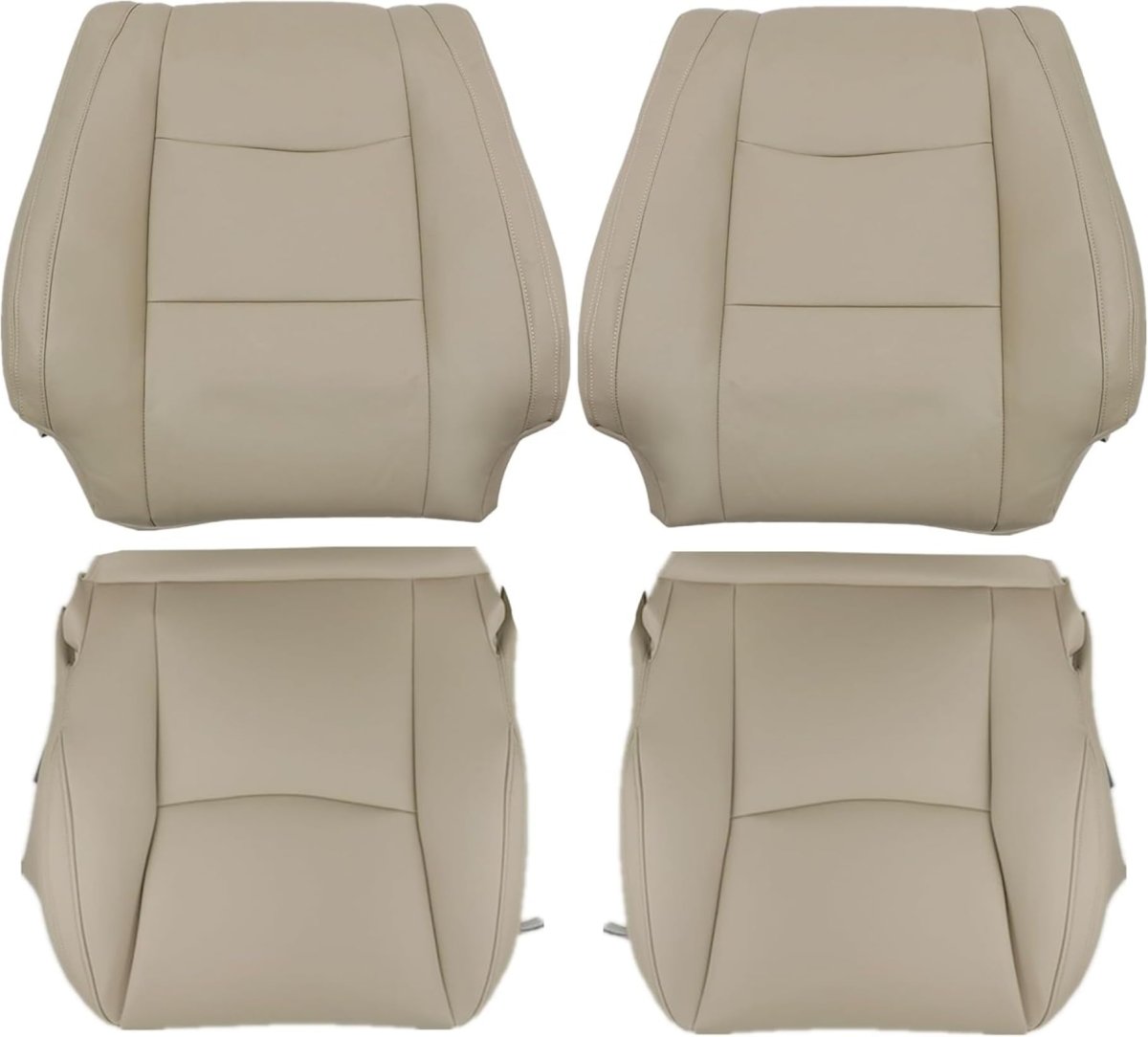 Front Full Set Replacement Leather Seat Covers For Lexus Gx470 2003 2009 Light Tan Microfiber Driver And Passenger Side Custom
