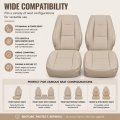Front Full Set Replacement Leather Seat Covers For Lexus Gx470 2003 2009 Light Tan Microfiber Driver And Passenger Side Custom