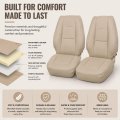 Front Full Set Replacement Leather Seat Covers For Lexus Gx470 2003 2009 Light Tan Microfiber Driver And Passenger Side Custom