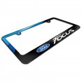 Ipick Image Made For Ford Logo Focus Waterfall Graphic Black Metal License Plate Frame