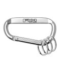 Ipick Image Officially Licensed Ford F-150 Fx4 Off Road Laser-etched Silver Metal Carabiner Keychain With Split Key Rings