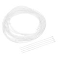 Flexible Pvc Tubing 1 5mm Id X 2mm Od 6 Feet Long Clear Vinyl Water Pipe Lightweight Plastic Hose With Zip Ties For Aquaponics 