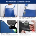Sheomern Rubber Waterproof Apron 43 Heavy Duty Vinyl Industrial Anti-tear With Adjustable Cross Back Strap For Dishwasher
