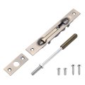 1 Pack Extension Flush Bolt With Rod 6 Inch Stainless Steel Door Latch Concealed Security Lock For Double French Doors 