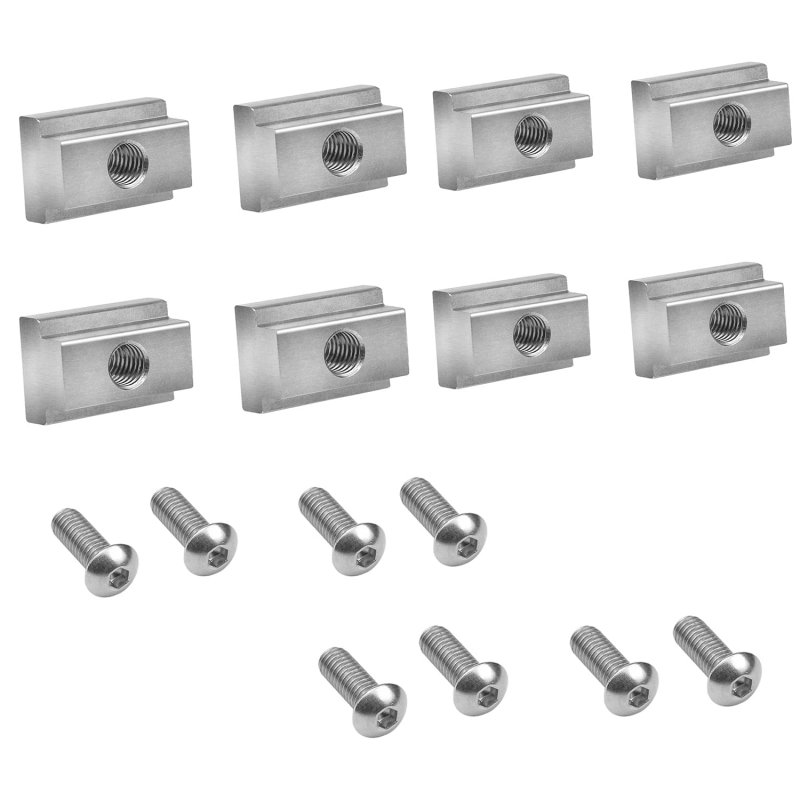 T Slot Nuts For Toyota Tundra Tacoma Pickup Truck Bed Deck Rails And Rack Rail 8 Pack With Stainless Button Socket Cap Screws