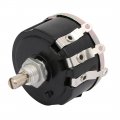 Aexit Wx050 22k Control Electrical Ohm 3 Terminal Round Shaft Wirewound Variable Potentiometer Black