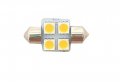 Pactrade Marine X10 Led Bulbs Festoon Type 12vdc 60lm Warm White 10 Pcs 