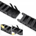 R38 18mm X 50mm Black Plastic Semi Closed Cable Wire Carrier Drag Chain 1m Length
