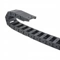 Uxcell R38 18mm X 50mm Black Plastic Semi Closed Cable Wire Carrier Drag Chain 1m Length