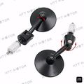 Round Bar End 1 25mm Mirrors For Aprilia Vespa Kymco Piaagio Bmw Black B0796l7g19 
