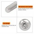 Uxcell M2-0 4x4mm Flat Head Torx Anti Theft Machine Screws 16pcs 304 Stainless Steel Drive Countersunk Full Thread
