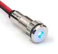 Led Indicator Light Aluminum Pilot Dash Lights With Colored Acrylic Lens Flush Panel Mount 5 16 Or 8mm 12v Silver Bezel Blue 