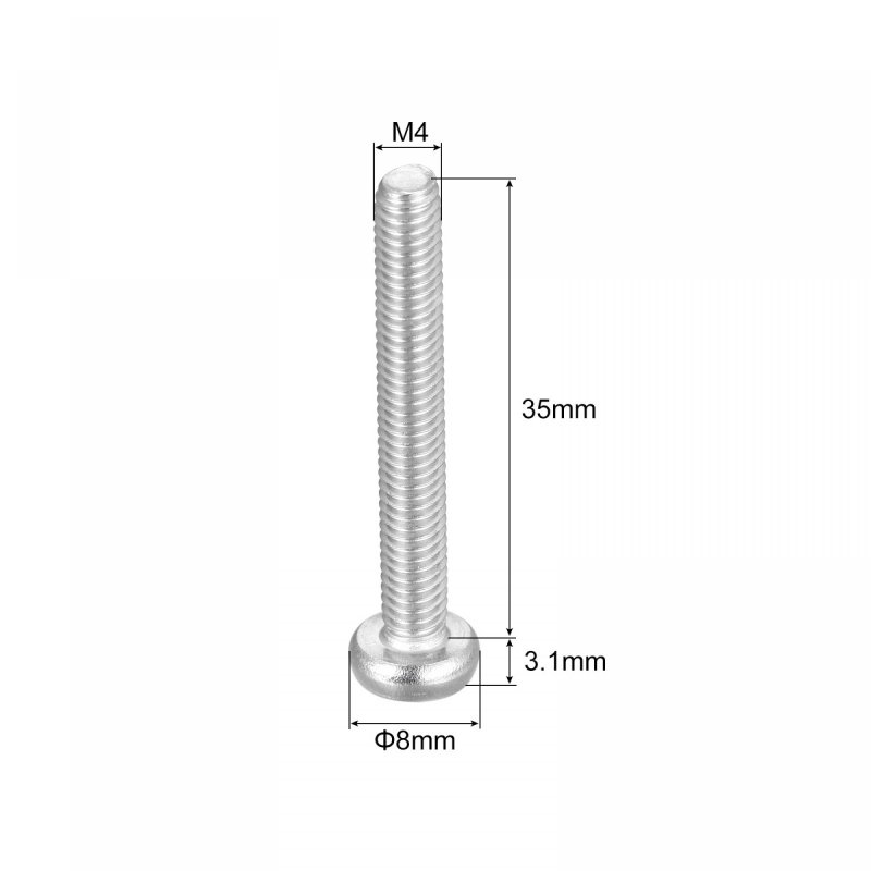 M4x35mm Torx Security Machine Screws 10pcs 316 Stainless Steel Pan Head Tamper Proof Screw Fasteners Bolts