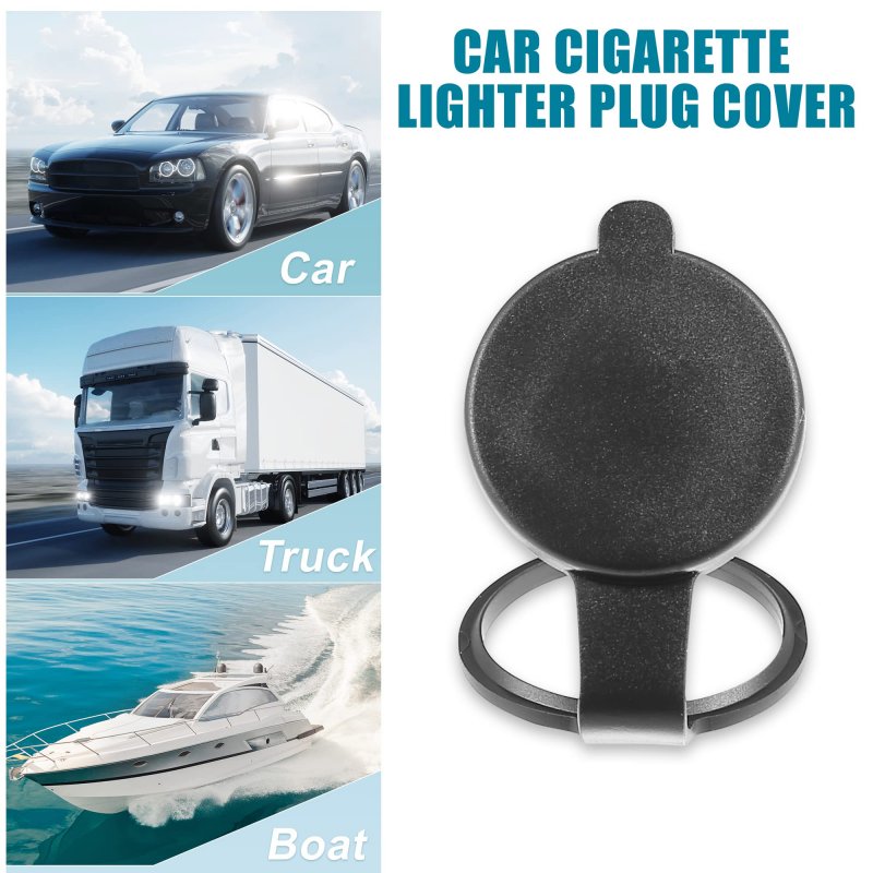 A Absopro Cigarette Lighter Plug Cover Dustproof Socket Cap Universal For Car Truck Suv With 12v Accessory Black Set Of 3