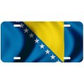 Aluminum License Plate Flag Of Bosnia Herzegovina Bosnian Waves 