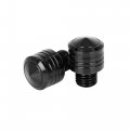 X Autohaux 2pcs 10mm Motorbike Motorcycle Mirror Hole Plugs Normal Screw Black Universal