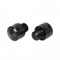 X Autohaux 2pcs 10mm Motorbike Motorcycle Mirror Hole Plugs Normal Screw Black Universal