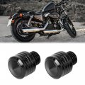 X Autohaux 2pcs 10mm Motorbike Motorcycle Mirror Hole Plugs Normal Screw Black Universal