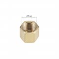 Uxcell Brass Cap Pt1 8 Female Pipe Fitting Hex Compression Stop Valve Connector 11x11mm