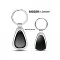 Ipick Image For Lincoln Aviator Black Dome Chrome Metal Teardrop Key Chain Keychain Official Licensed