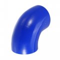 X Autohaux 1 Set 95mm 3 74 Id 90 Degree Elbow Engine Silicone Hose Blue For Car Intercooler Intake Piping With 2 Pcs Clamps