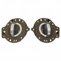 Set Of 4 Front Rear Left Driver And Right Passenger Side Khaki With Chrome Lever Lift Inner Inside Interior Door Handle For 